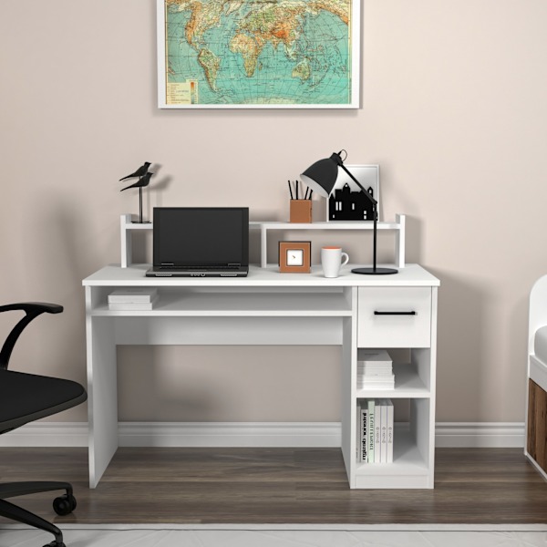 Studiebord Eslem - Hvid