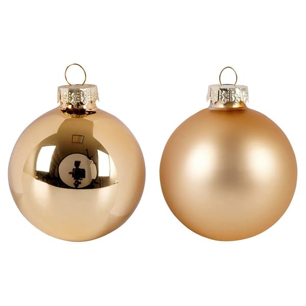Julgranskulor i glas, guld, 6 cm, 20 st.