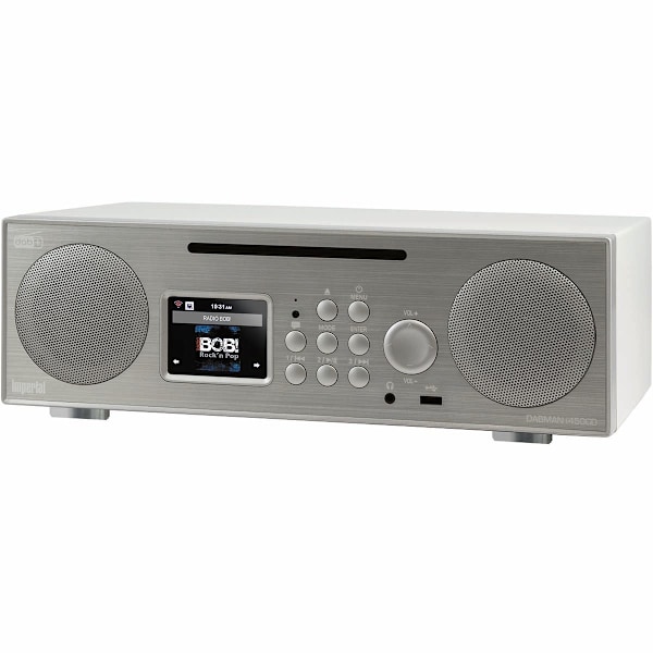 DABMAN i450 CD Multifunktionell stereoradio DAB+ / FM / Internet / Bluetooth Vit-Silver