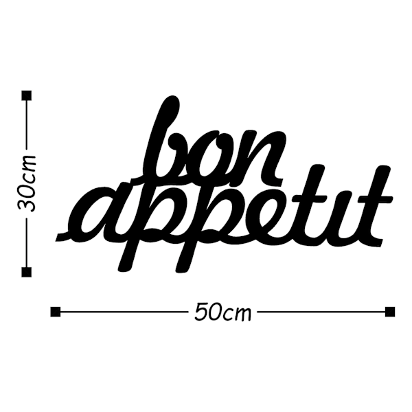 Dekorativt metalvægtilbehør Bon Appetit 1 - Sort