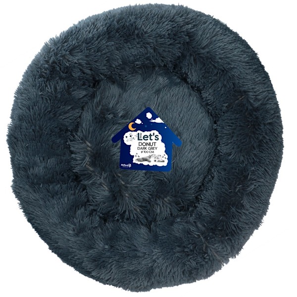 Let&#039;s Sleep Donut 50 cm Tummanharmaa