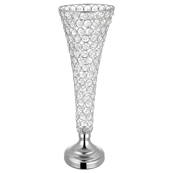 4 stk. 51 cm sølvkrystal bryllupsblomstervaser