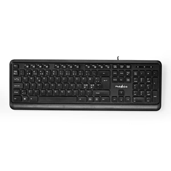 Trådat Tagentbord | USB-A | Multimedia | QWERTY | ND Layout | Numeriskt tangentbord