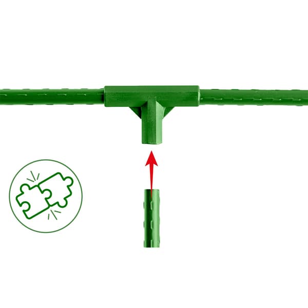 11 mm växtstakekopplingar, 4-pack, gröna