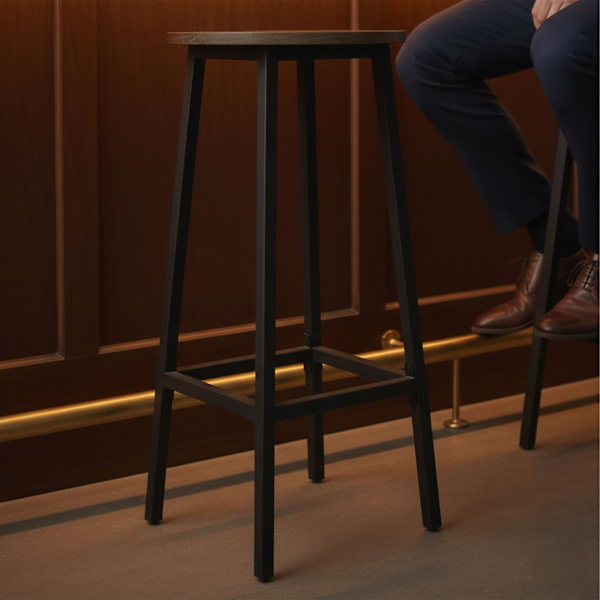Barstolar set om 2, MDF-sits, metallram
