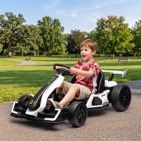 Elektrisk børne-gokart med drifttilstand og justerbart sæde