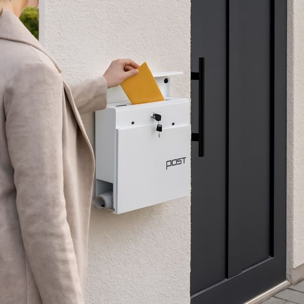 Postkasse med avisholder – Moderne design, sikker lås