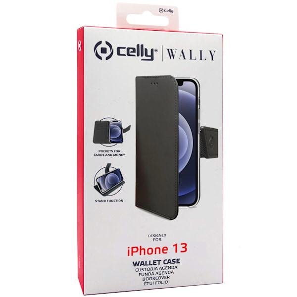 Lompakkokotelo iPhone 13 musta