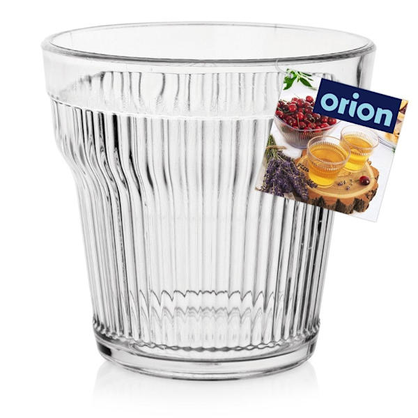 350 ml kestävää akryylilasia uritettu pinta, ei vaurioita