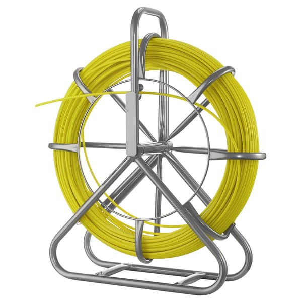 Glasfiberfiskebånd 100 m, 6,3 mm, stativ, ikke-ledende