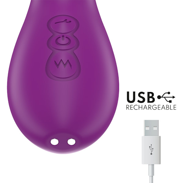 Intensiv - Apolo uppladdningsbar multifunktionsvibrator 7 vibrationer med svängande rörelse Lila