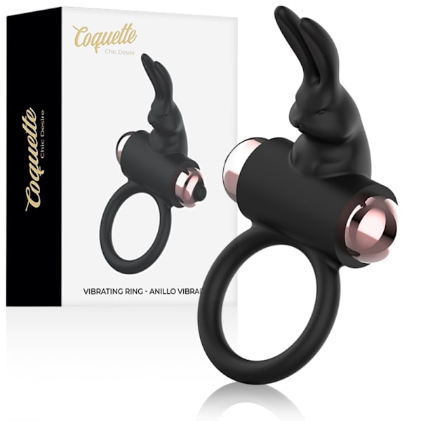 Coquette Chic Desire - Cock Ring Med Vibrator Sort/ Guld