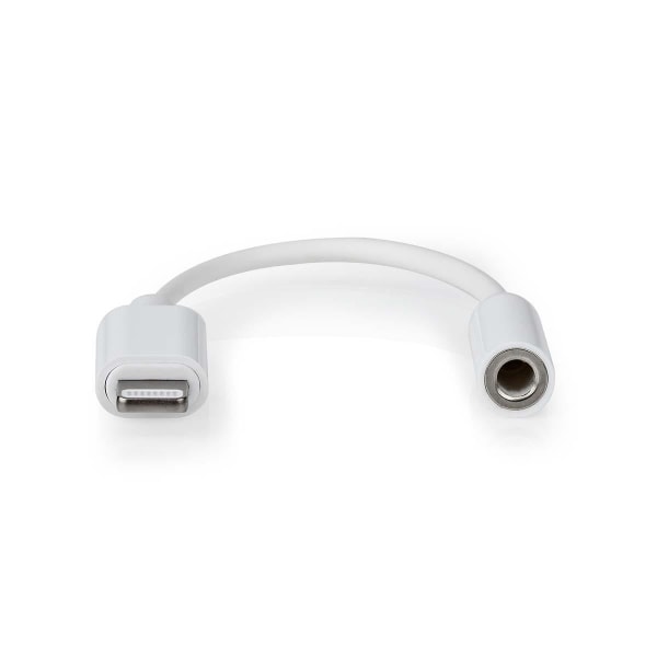 Lightning Adapter | Apple Lightning 8-pin | 3.5 mm Hunstik | Nikkelplateret | 0.10 m | Runde | PVC