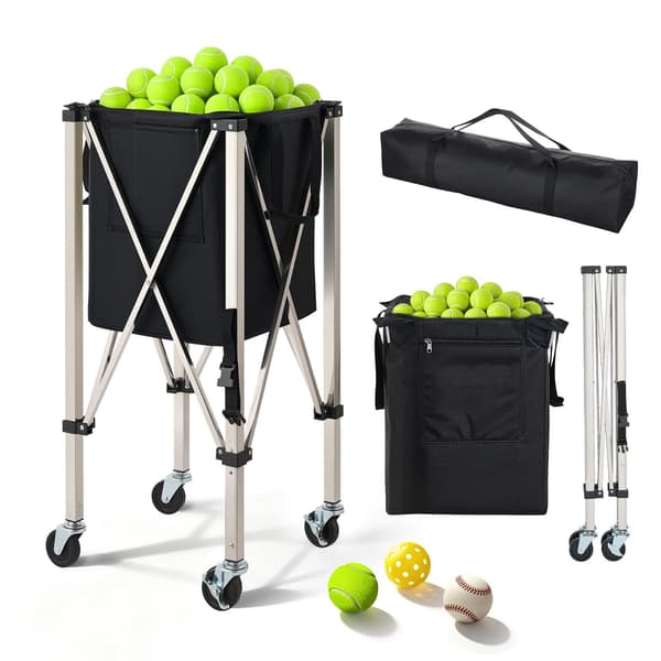 Tennisboldvogn, 200 bolde, foldbar, hjul