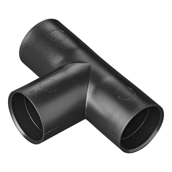 Spillvattenrör T-Piece, Svart PE Plast