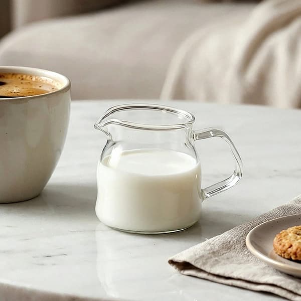 Glasmælkekande, 130 ml – Borosilikat, Klassisk Design