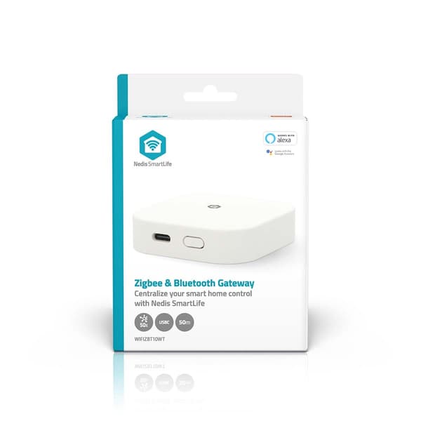 SmartLife Gateway | Bluetooth® / Zigbee 3.0 | 50 enheder | USB-drevet | Android™ / IOS | Hvid