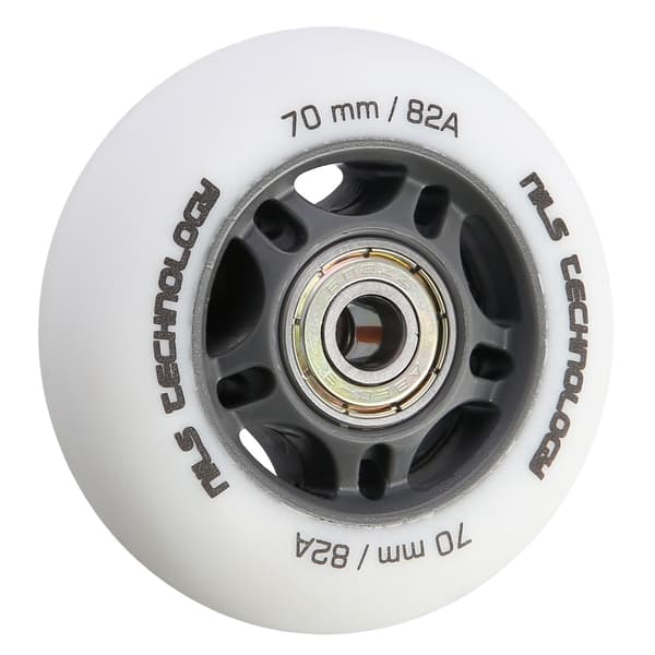PU 70x24 82A Hvide Hjul & ABEC-9 lejesæt