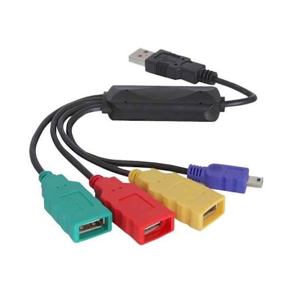 Delock USB 2.0 external 4-port cable HUB - Hubb - 4 x USB 2.0 - skrivbordsmodell