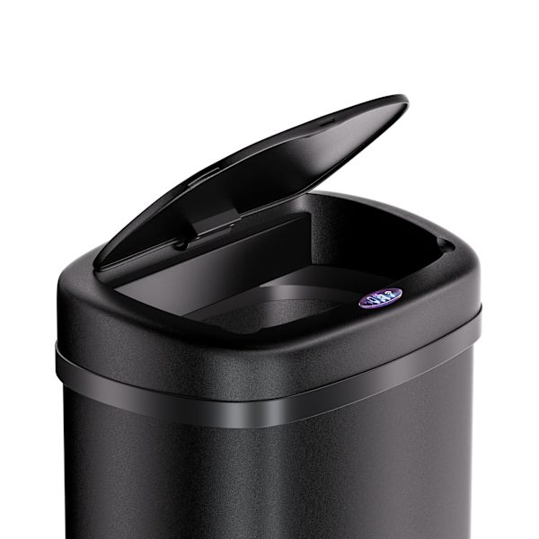 58L Sensorbeholder i rustfrit stål – Sort, automatisk låg, USB-drevet
