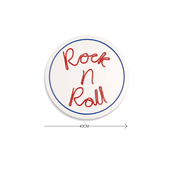 Dekorativ Plast Led-belysning Rock n Roll - Flerfärgad