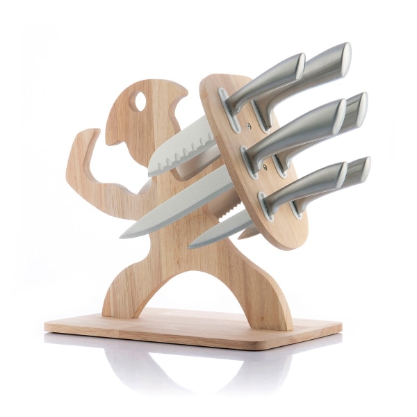 Knivset med trähållare Spartan InnovaGoods 7 Delar