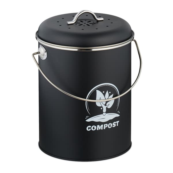 Kompostbeholder med lugtfilter, 5,5 liters kapacitet