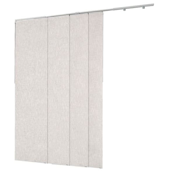 Panelgardiner, 4 paneler, mørklægning, 116–218 cm
