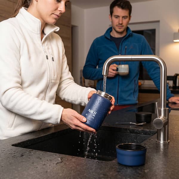 Frokosttermokande 550ml rustfrit stål, blå