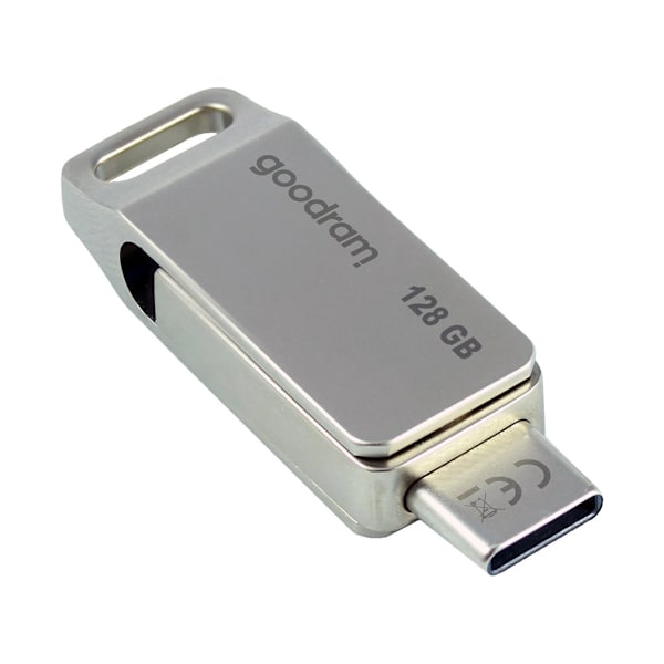 Pendrive 128GB to USB 3.2 stik + USB-C OTG ODA3 sølv
