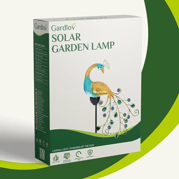 Gardlov 25281 påfugl solcellelampe