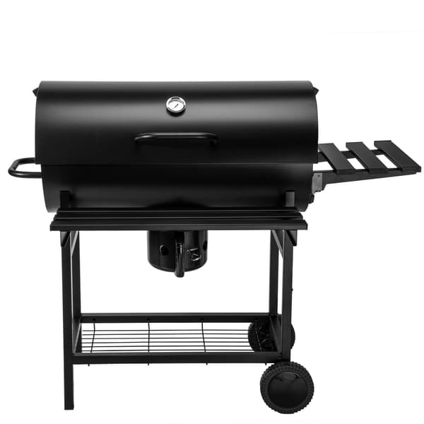 Kulgrill til haven med 2 riste, askebakke og termometer