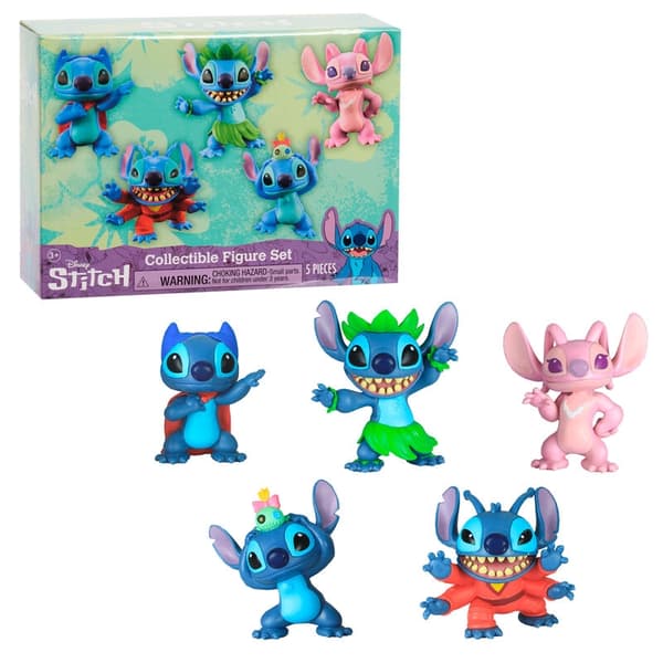 Stitch 5-figur pakke, 7 cm samlelegetøj
