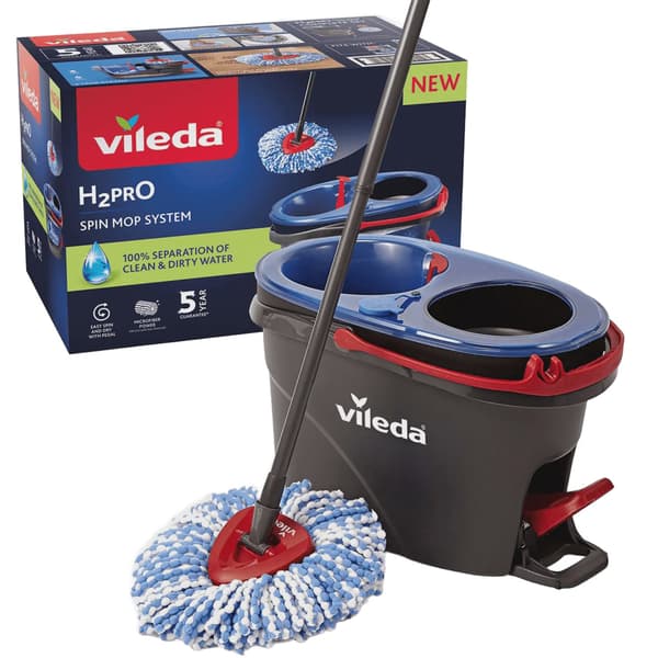 Spinmoppsystem med dubbelkammarhink