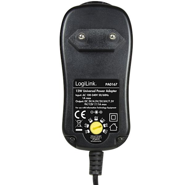 Netadapter 230V-> 3-12V 1A 12W