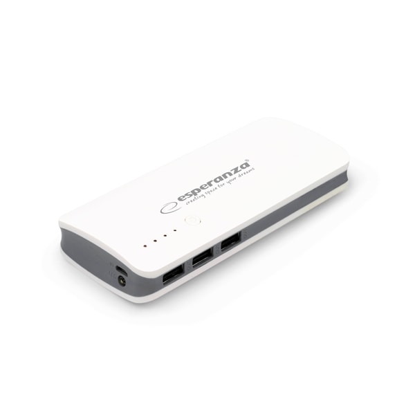 Esperanza Power Bank Radium 8000Mah Vit/Grå