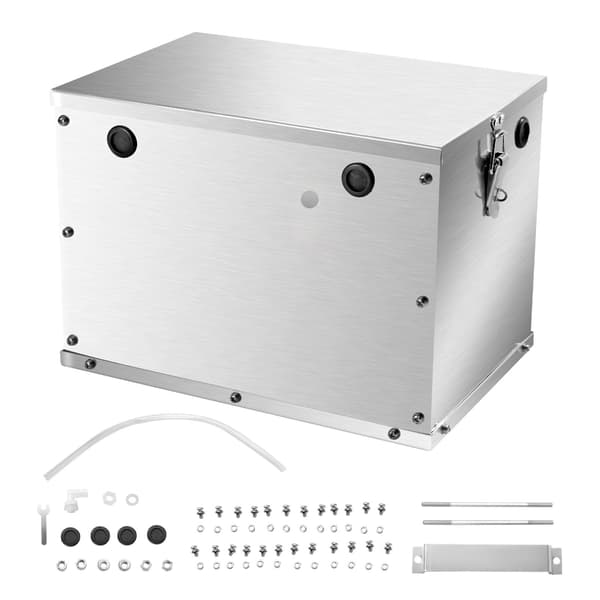Grupp 24/31 Batterilåda i aluminium med kabelgenomföringar