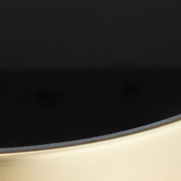 Rundt sidebord sort-guld