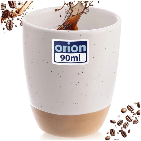 Espressomugg, vit keramik, 90 ml, diskmaskinssäker