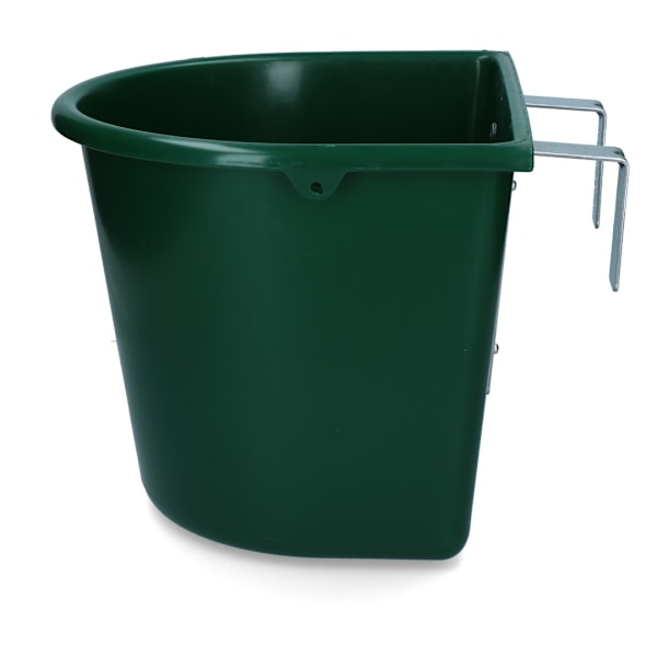 Fodertråg 15 l med krokar gröna