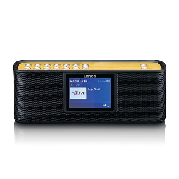 Bærbar DAB+ radio med Bluetooth, 2,4" skærm, sort