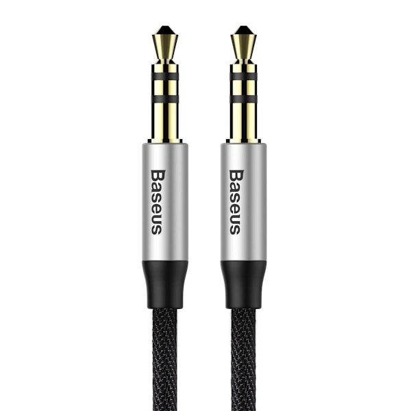 Yiven M30 stereolydkabel AUX 3,5 mm han mini-stik 1m sølv-sort