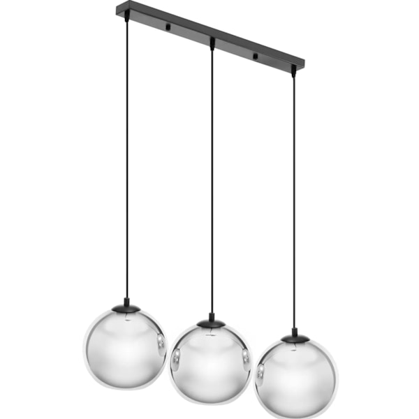 Modern 3-punkts taklampa E27 - glaskulor