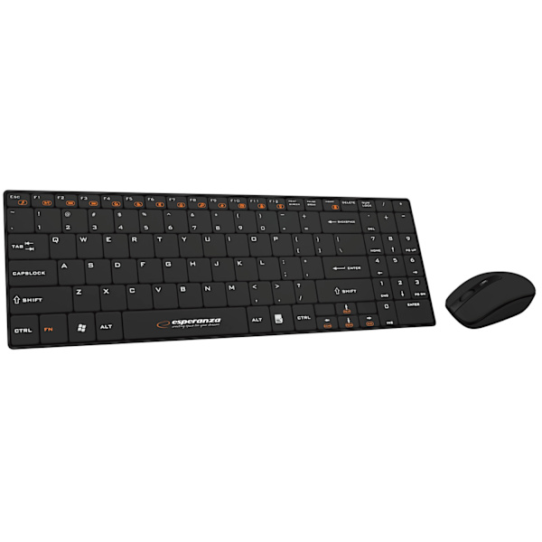 Esperanza 2,4Ghz trådløst sæt Usb Liberty Sort Sort