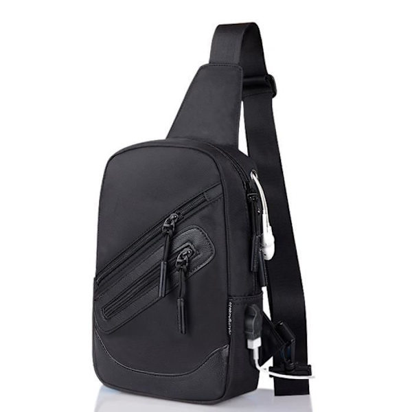 Rygsæk skuldertaske i nylon kompatibel med e-bog, tablet og til Micromax A27 Ninja > Sort Svart