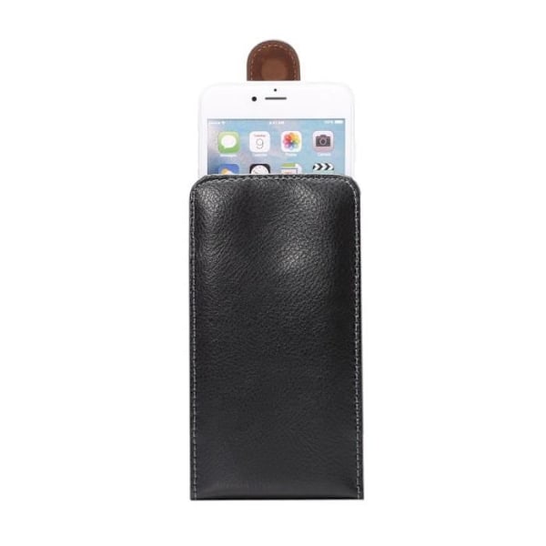 Housse Clip Ceinture Rotativ 360 Etui i Ægte Læder til => ALCATEL ONE TOUCH HERO 2 OT-8030B -A > Sort sort