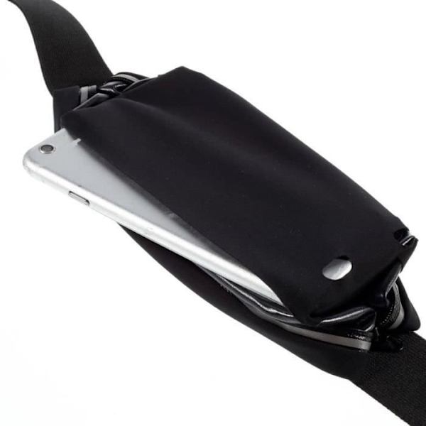 för Tecno Spark 3 (2019) Reflekterande midjeväska med pekskärm Vattentät Running Walking - Svart Svart