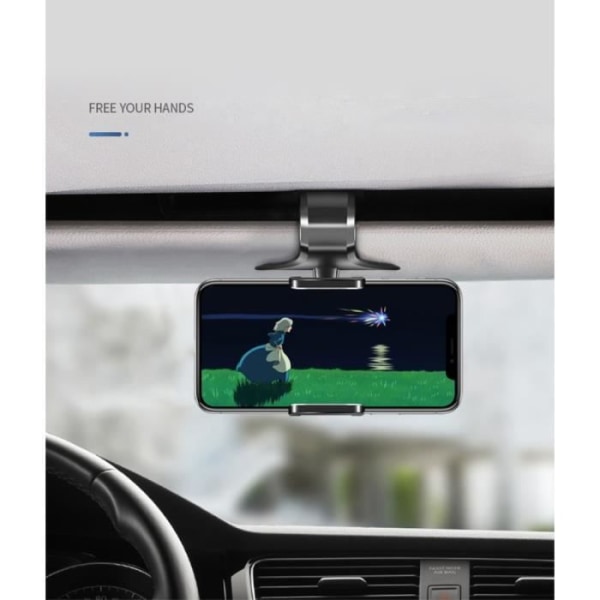 3 i 1 bil GPS-smartphonehållare: Dashboard Clamp - Visir + Air Vent Clamp för Nokia 1 &gt; Svart
