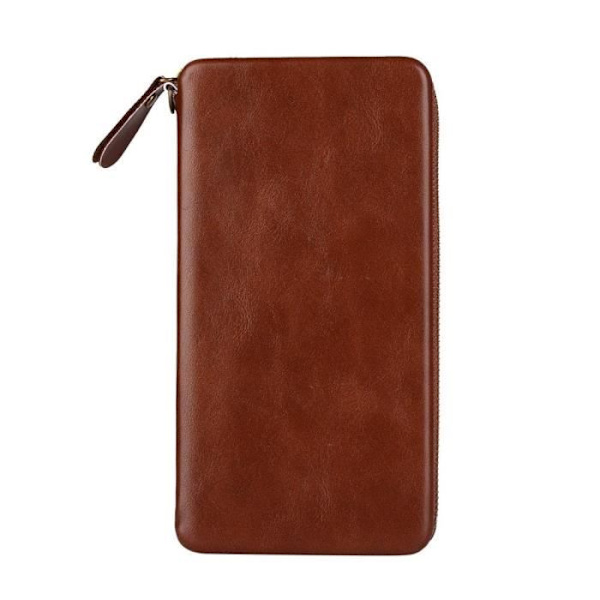 Étui Housse de Portefeuille - MODECOM - XINO Z46 X4 - Læder PU - Magnetisk Fastgørelse - Lynlås Kaffe