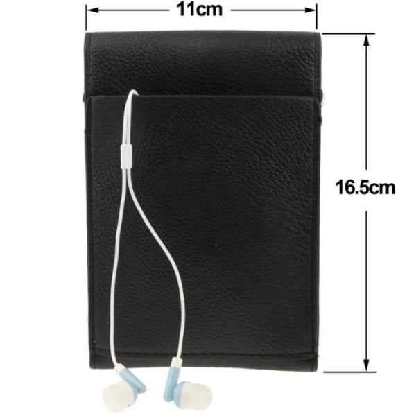 Fodral Väskskydd för surfplattor och smartphone med ficka i Universal Soft PU för =&gt; LEOTEC ARGON S250 &gt; Svart